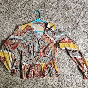 Dex Multicolor Paisley Blouse